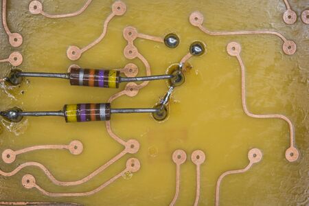 Historic circuit board.の写真素材