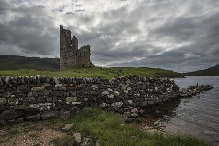 Ardvreck castle in the north highlands.の写真素材
