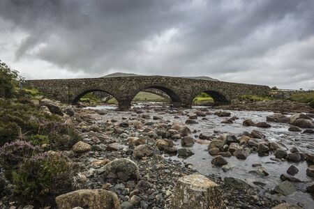 Sligachan Bridge in the Scottish Highlands.の写真素材