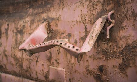 Detail of a scrap metal container