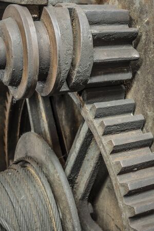 Detail of a winch gearbox