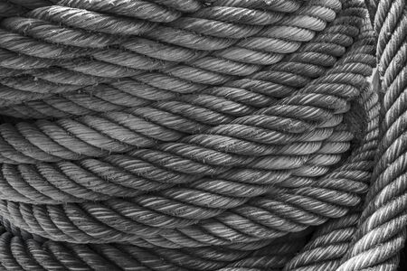 Roll of a mooring ropeの写真素材
