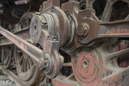 Camshaft of a historic steam loco