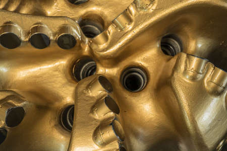 Detail of a mining drill unit.
