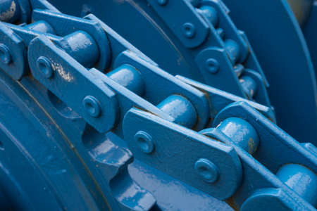 Detail of a historic chain transmission.の写真素材