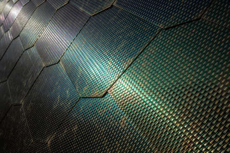 detail of an abstract steel facadeの写真素材