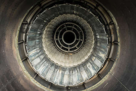 detail of a historic fighter plane engineの写真素材