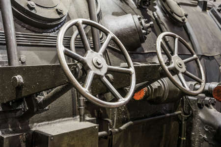 detail of a historic steam engine
