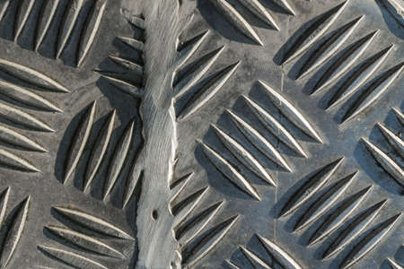 abstract detail of a metallic fence