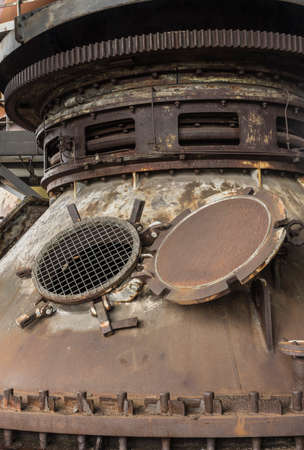 abandoned blast furnace buildingの写真素材