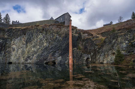 abandoned slate mining site