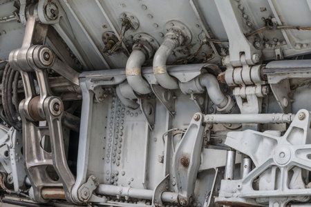 wing folding mechanism of a historic fighter plane