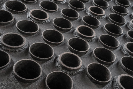 Pipes of an old heat exchanger.