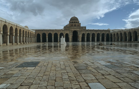 Picture of the Great Mosque of Kairouan taken in 1991.の写真素材