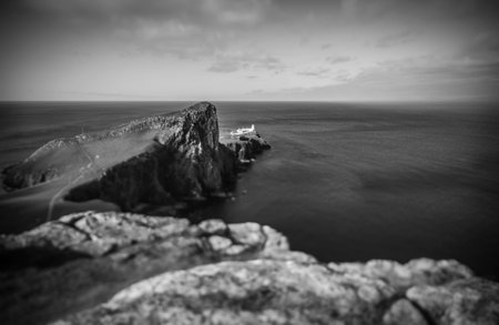Landscape view of Neist point lighthouse.の写真素材