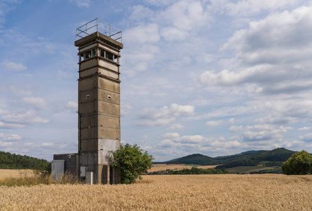 Historic cold war watchtower of Buttlar.の写真素材
