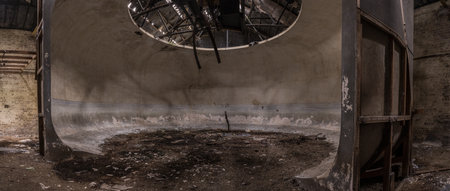 Abandoned radar housing on an airfield.の写真素材