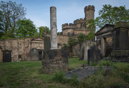 New Calton Burial Ground in the old Town of Edinburghの写真素材