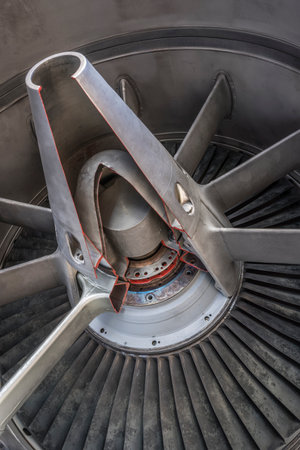 jet engine fan of a historic fighter plane