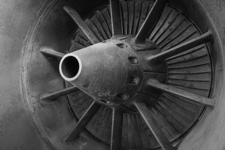 jet engine fan of a historic fighter plane