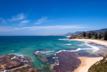 Wollongong beach coast, Southern Sydney, Australia.の写真素材