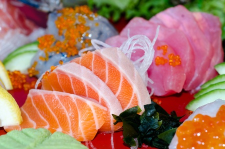 A dish of assorted sashimi - Japanese foodの写真素材