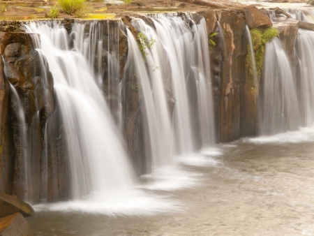 Tad Pha Suam Waterfall, Champasak, Southern of Laos の写真素材