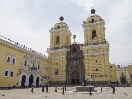 LIMA, PERU - MAR 18  Monastery of San Francisco  Convento de San Francisco  on Mar 18, 2011 in Lima, Peru  This was part of the Historic Centre of Lima, which was added to the World Heritage in 1991 のeditorial素材