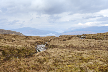 Aerial view of Inverlochy, Fort Williams and Loch Eil. Seen from Nevis Range mountain.