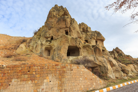 Tokali Kilise (Church of the Buckle), the largest cave churches of Cappadocia sinced 4th century in Goreme, Central Anatolia, Turkey.のeditorial素材