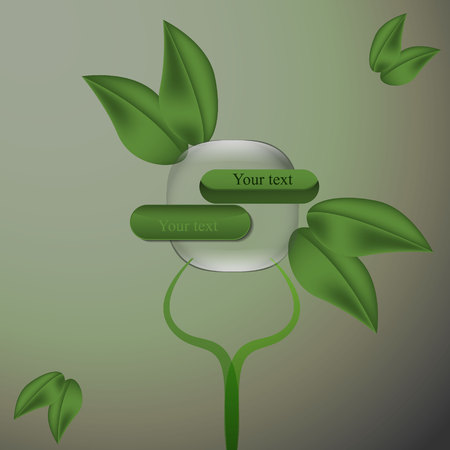 Logo design of a tree with glass leavesのイラスト素材