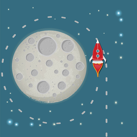 Start Up Space Rocket. Illustrationのイラスト素材