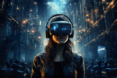 The concept and literature that create a virtual world characterized by network connections and advanced technology emphasize ethics in the cyber society as the core of the narrative. It is a serious and realistic depiction. This virtual world is often dystopian, dominated by powerful corporations or government authorities, and typically involves the ethics and morality of technologyの素材
