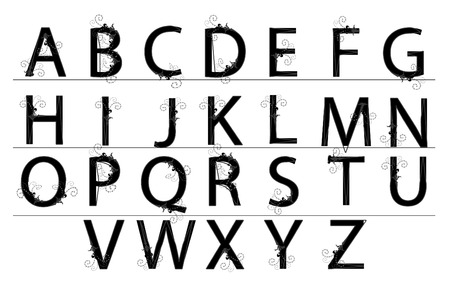 abstract fontのイラスト素材