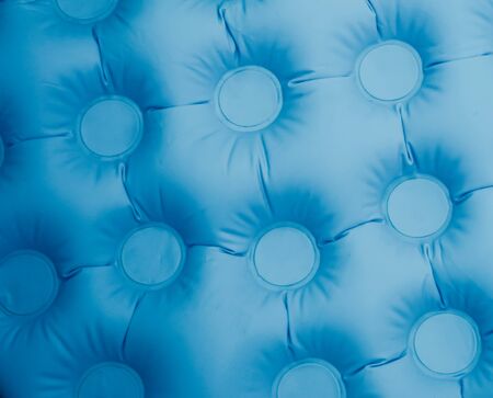 Blue rubber pool, children's swimming pool and clean waterの写真素材