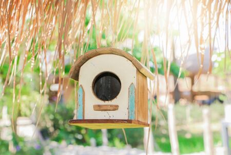Birdhouse on some blurred background