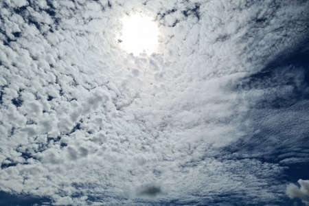 The sky is filled with many clouds.