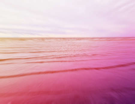 Pink sea view with blur effect