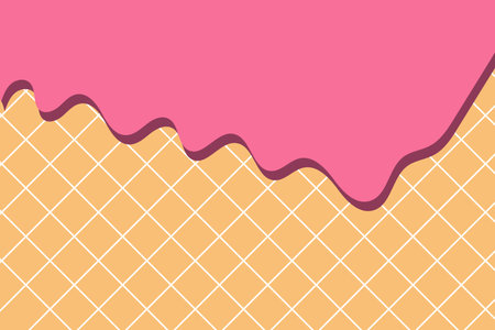 Melting drops of ice cream backgroundのイラスト素材