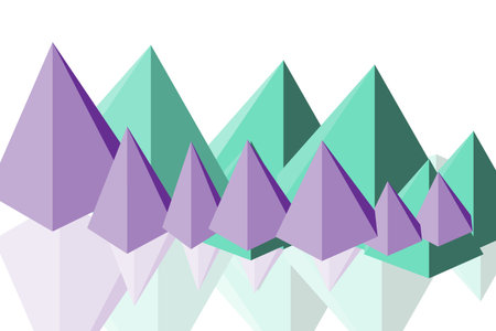 Abstract mountains in geometric patternsのイラスト素材
