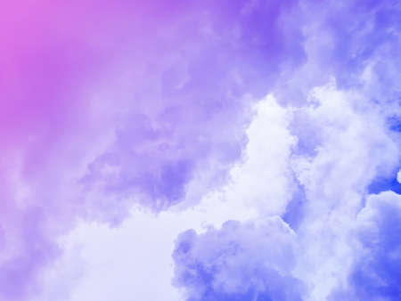 Cloudy purple sky on an overcast dayの写真素材