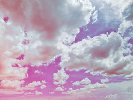 Soft and beautiful pastel color sky and cloud backgroundの写真素材