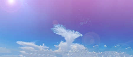 Blue sky and clouds panorama background atmosphereの写真素材