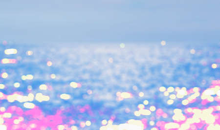 Blur the sparkling sea and the summer sky.の写真素材