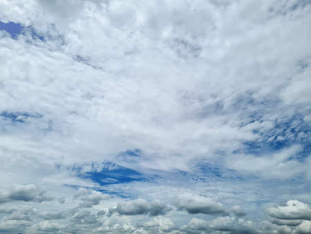 The sky covered the area with thick clouds.の写真素材