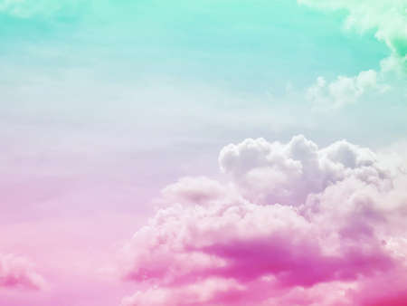 Sky and clouds with pastel background