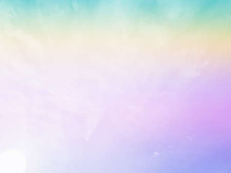 Sky and clouds background with dreamy pastel colors.の写真素材