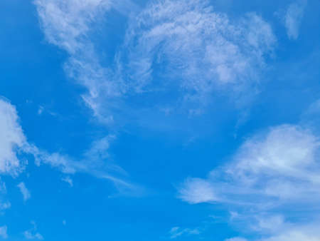 The blue sky with light clouds floated comfortably.