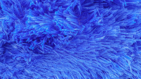 Close up abstract Fluffy Navy Blue wool texture and background. Fashionable colorの写真素材