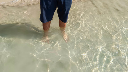 young man on summer vacation at the beach relax